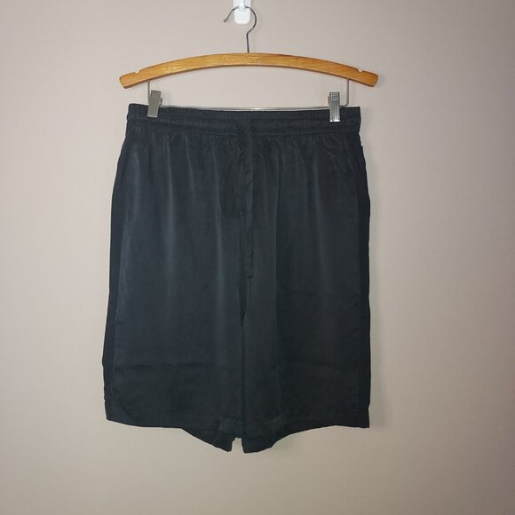 Quince Men's Washable Silk Black Pajama Short Pants Size Large - Picture 5 of 11